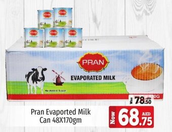 Kenz Hypermarket Pran Evaported Milk Can 48X170gm offer