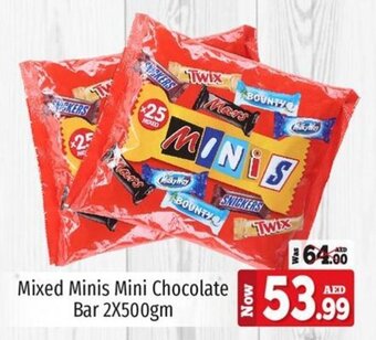 Kenz Hypermarket Mixed Minis Mini Chocolate Bar 2X500gm offer