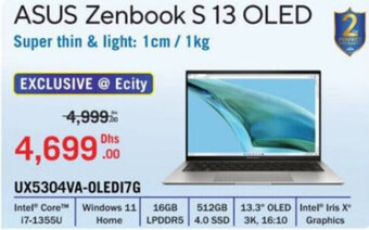 ECity ASUS Zenbook S 13 OLED offer
