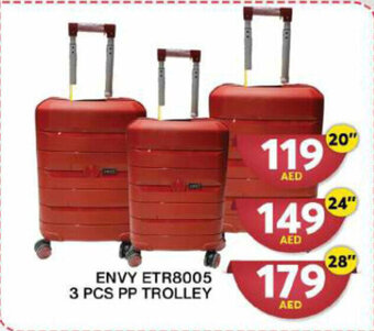 Grand Hyper Market ENVY ETR8005 3 PCS PP TROLLEY 20" offer