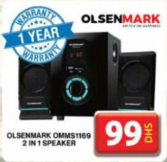 Grand Mall Sharjah OLSENMARK OMMS1169 2 IN 1 SPEAKER offer