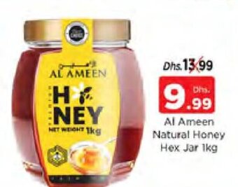 Nesto Al Ameen Natural Honey Hex Jar 1kg offer