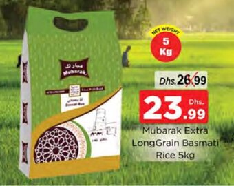 Nesto Mubarak Extra LongGrain Basmati Rice 5kg offer