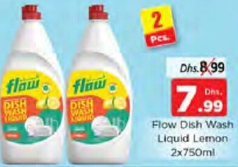 Nesto Flow Dish Wash Liquid Lemon 2x750ml offer
