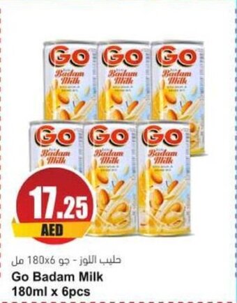 Almaya supermarket Go Badam Milk 180ml x 6pcs offer