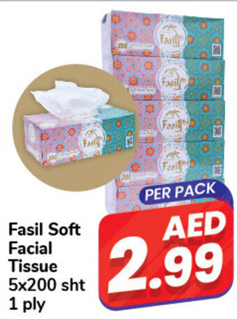 Day To Day Fasil Soft Tissue 5x200 sht 1 ply offer