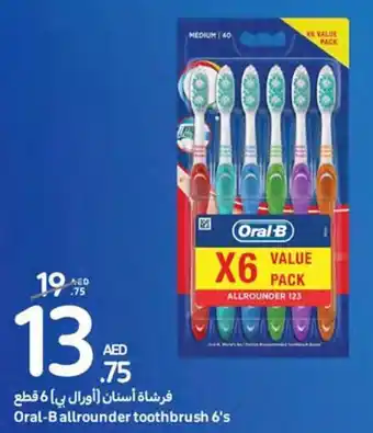 Carrefour Oral-Ballrounder toothbrush 6's offer