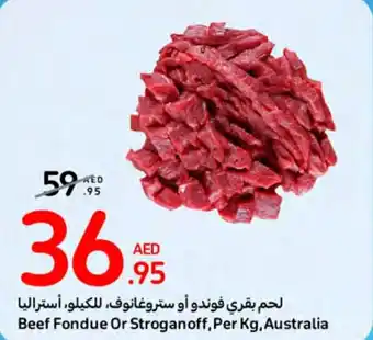 Carrefour Beef Fondue Or Stroganoff, Per Kg, Australia offer