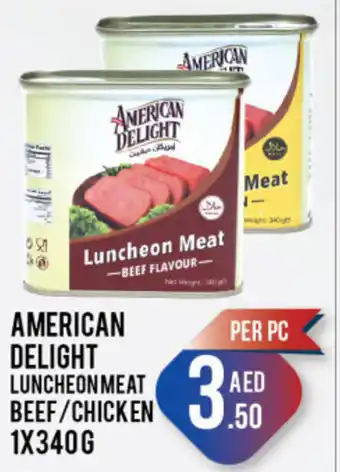 Day To Day AMERICAN DELIGHT LUNCHEON MEAT BEEF/CHICKEN 1X340G offer
