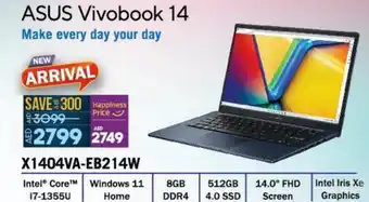 Lulu Hypermarket ASUS Vivobook 14 X1404VA-EB214W offer