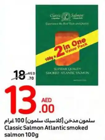 Carrefour Classic Salmon Atlantic smoked salmon 100g offer