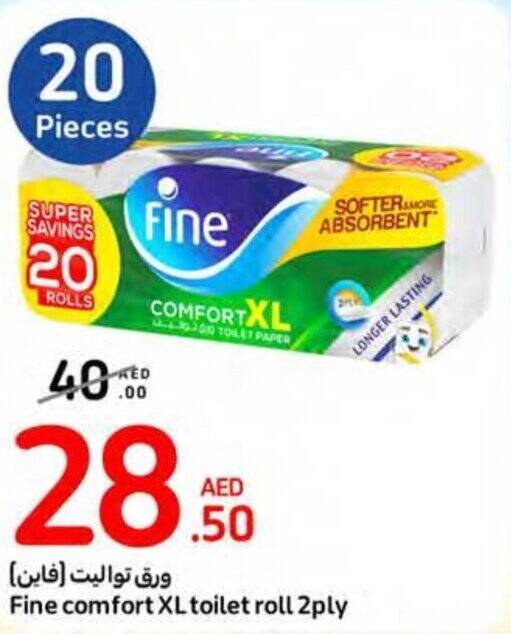 Carrefour Fine comfort XL toilet roll 2ply offer