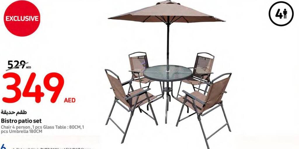 Carrefour Bistro patio set offer