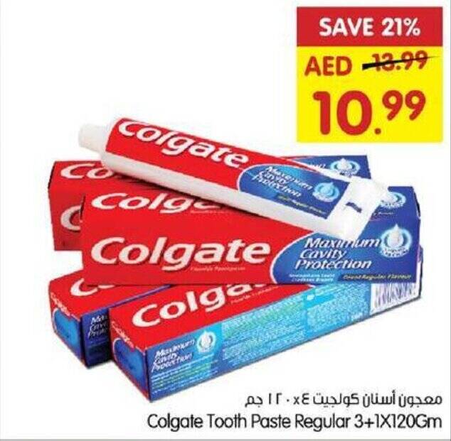 Gala Supermarket Colgate Tooth Paste Regular 3+1X120Gm offer