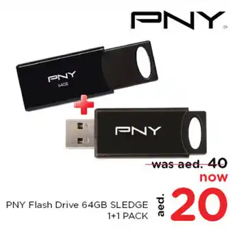 Nesto PNY Flash Drive 64GB SLEDGE 1+1 PACK offer