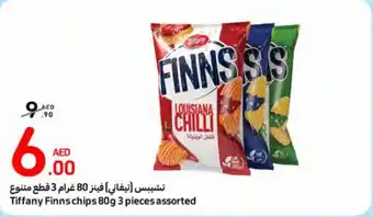 Carrefour Tiffany Finns chips 80g 3 pieces assorted offer