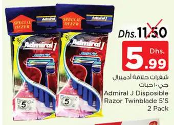 Nesto Admiral J Disposible Razor Twinblade 5'S 2 Pack offer