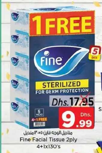 Nesto Fine Facial Tissue 2ply 4+1x130's offer