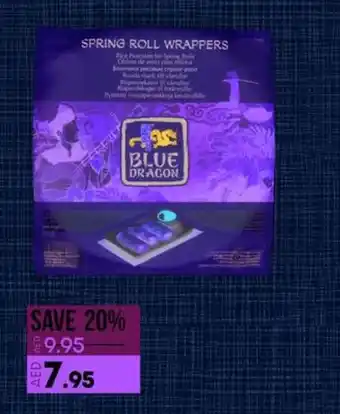 Lulu Hypermarket Blue Dragon Spring Roll Wrappers 134gm offer