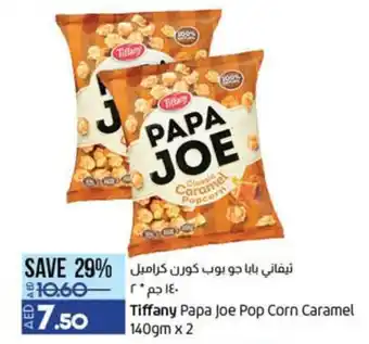 Lulu Hypermarket Tiffany Papa Joe Pop Corn Caramel 140gm x 2 offer