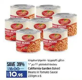 Lulu Hypermarket California Garden Baked Beans In Tomato Sauce 220gm x 6 offer