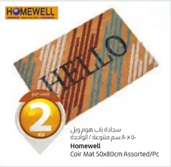 Lulu Hypermarket Homewell Coir Mat 50x80cm Assorted/Pc offer