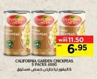 Abu Dhabi Coop CALIFORNIA GARDEN CHICKPEAS 3 PACKS 400G offer
