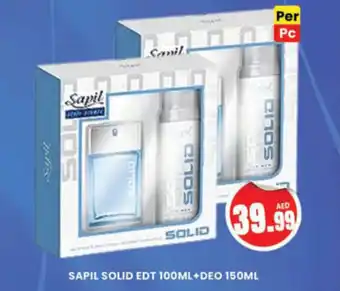 Al Madina Hypermarket SAPIL SOLID EDT 100ML+DEO 150ML offer