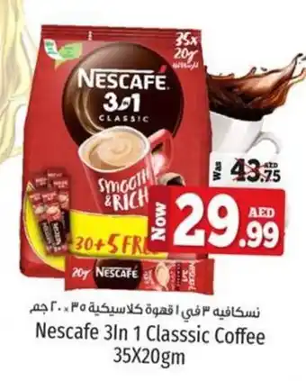Kenz Hypermarket Nescafe 3In 1 Classsic Coffee 35X20gm offer