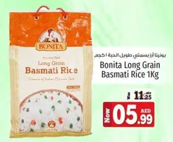 Kenz Hypermarket Bonita Long Grain Basmati Rice 1kg offer