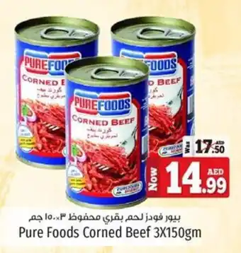 Kenz Hypermarket Pure Foods Corned Beef 3X150gm offer