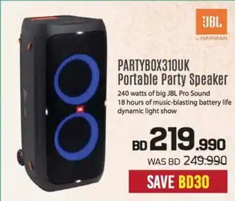 Sharaf DG PARTYBOX310UK Portable Party Speaker offer