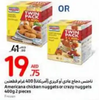 Carrefour Americana chicken nuggets or crazy nuggets 400g 2 pieces offer