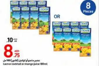 Carrefour Lacnor cocktail or mango juice 100 ml offer