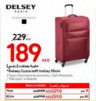 Carrefour Delsey Cuzco soft trolley 55cm offer