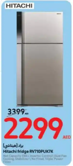 Carrefour Hitachi fridge RV710PUK7K offer