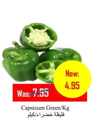 Al Mushrif Co-Operative Society Capsicum Green/Kg offer