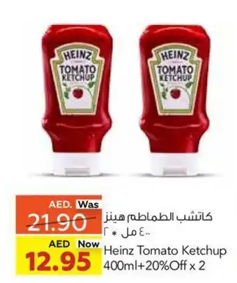 Heinz Tomato Ketchup 400mL + 20% Off x 2