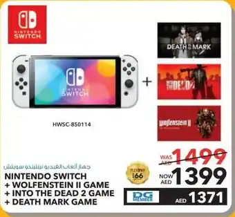 E City NINTENDO SWITCH + WOLFENSTEIN II GAME + INTO THE DEAD 2 GAME + DEATH MARK GAME offer