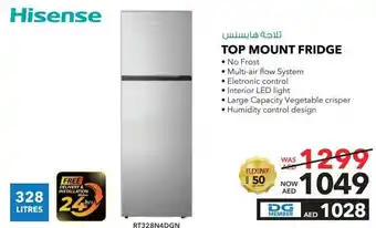 E City Hisense TOP MOUNT FRIDGE RT328N4DGN offer