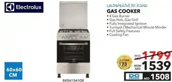 E City Electrolux GAS COOKER EKG613A1OX offer