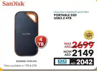 E City SanDisk PORTABLE SSD USB3.2 4TB offer
