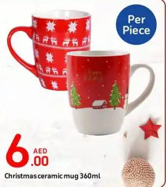 Carrefour Christmas ceramic mug 360ml offer