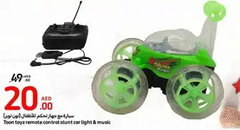 Carrefour Toon toyz remote control stunt car light & music offer