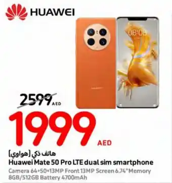 Carrefour Huawei Mate 50 Pro LTE dual sim smartphone offer