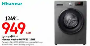 Carrefour Hisense washer WFPV8012EMT offer