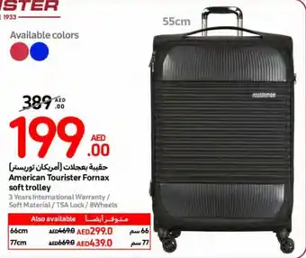 Carrefour American Tourister Fornax soft trolley offer
