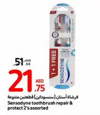 Carrefour Sensodyne toothbrush repair & protect 2's assorted offer