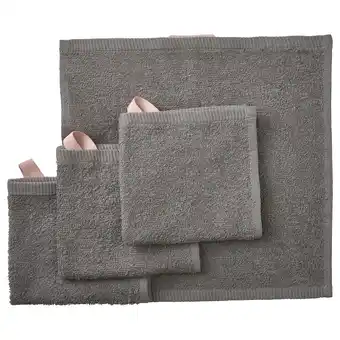 Ikea Dimforsen washcloth, grey, 30x30 cm offer