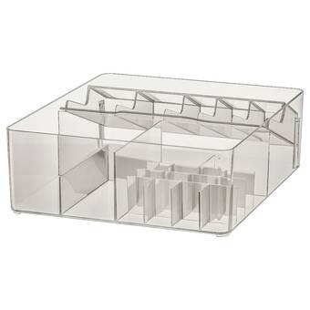 Ikea Godmorgon box with compartments, smoked, 32x28x10 cm offer